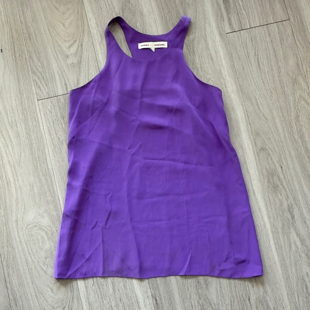 Amanda Uprichard silk  Purple Tank Top- designer